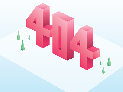 Isometric Lettering | 404 Error Illustration 3d 404 404error block colorful design illustration isometric isometric illustration type typography vector