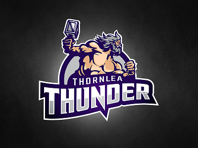 Thornlea Thunder illustration sports branding sports logo