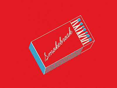 Smokebreak Illos illustration matchbox screen print script typography