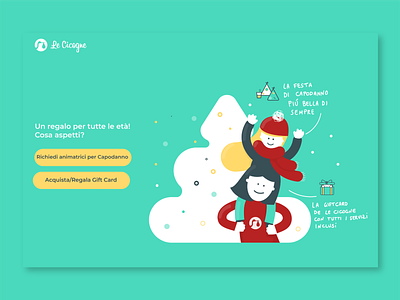 Le Cicogne Christmas home page babysitter christmas concept graphic design icon illustration texture tree uiux uiux design webdesign