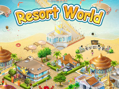 Island game pixel art resort world social