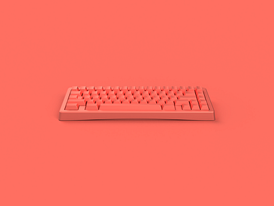 Bauer | 65% Custom Mechanical Keyboard | Pantone COTY 3d 3d design autocad cad color of the year coral fusion360 industrial design keyboard living coral mechanical keyboard monochromatic pantone render rendered