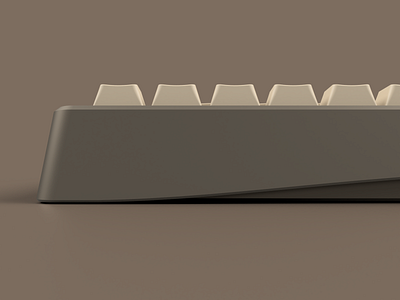 Bauer | 65% Mechanical Keyboard | Detail Shot 3d 3d design autocad brown cad design fusion360 industrial design keyboard mechanical keyboard render rendered