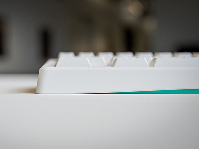 Bauer | White & Tiffany Blue 3d 3d design autocad bokeh design fusion360 industrial keyboard mechanical keyboard render tiffany blue