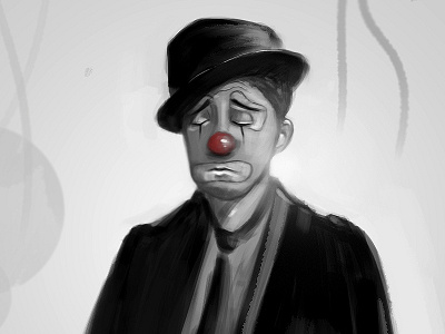 Tears Of A Clown black and white concept art tears of a clown