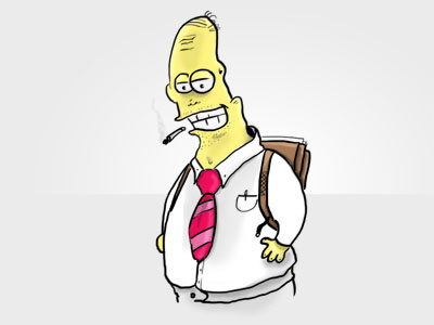 Homer Jim earth worm jim homer simpson illustration skribble