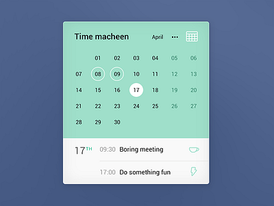 Calendar UI component