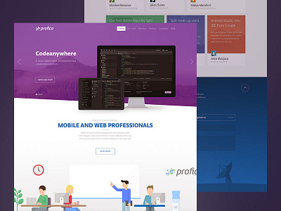 Profico Website Preview development mobile responsive web