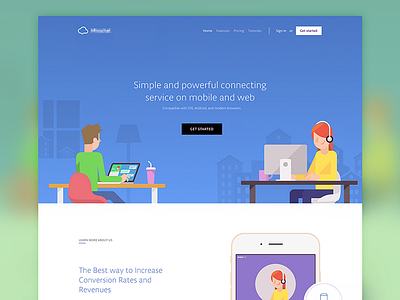 Product Homepage app flat home illustration infographic mobile product responsive simple web