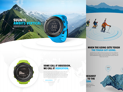 Suunto product page app dashboard illustration lander landing page product suunto ui ux watch web website