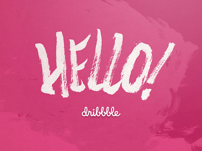 First Shot brush dry first hello lettering pink shot