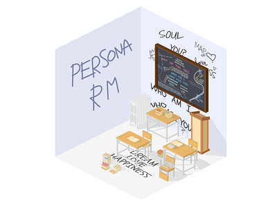 Isometric Illustration no.2 (Persona - RM) affinity designer bts illustration isometric isometric design isometric illustration stage vector