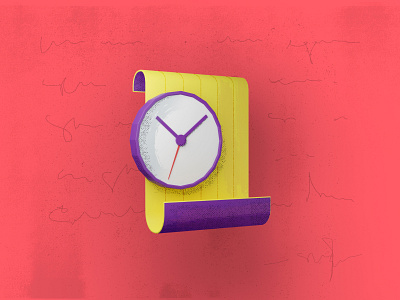 Timesheet 3d blender icon illustration lowpoly timesheet