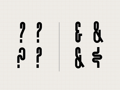 Q& ampersand question mark type typeface