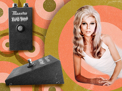 Is Nancy Sinatra the Mother of the Fuzz Pedal? 1960 1960s 60s editorial electric fuzz grain guitar music nancy pattern retro sinatra vintage