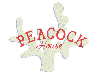Peacock House Logo and bed breakfast coastal house logo maine nautical peacock