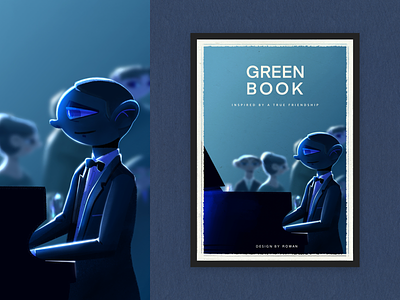 green book art character design design digital art digital illustration gree book illustration movie illustration movie poster procreate art
