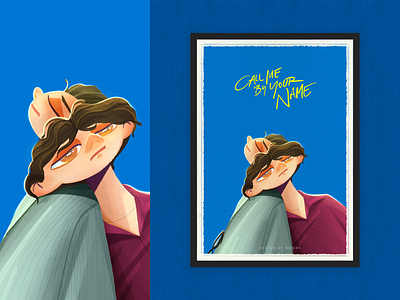 Call Me by Your Name art call me by your name character design digital art digital illustration film illustration girl character illustration movie poster procreate art