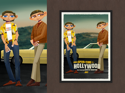 Once Upon A Time In Hollywood art character design design digital art digital illustration film illustration illustration movie poster procreate art