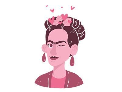 Valentines Frida illustration