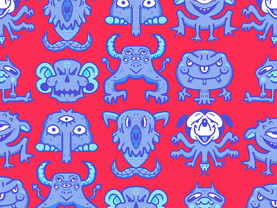 Symmetry Monsters illustration monsters photoshop symmetry