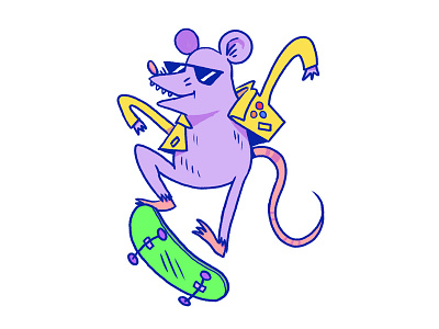 cool rat B^) cartoon illustration photoshop sk8rboi