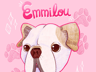 Emmilou Portrait handlettering petportrait procreate