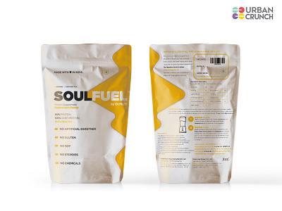 Protein Pouch Packaging Design design illustrator minimalistic packaging pouch