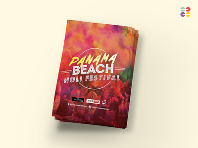 Print Flyer Design beach design designer flat flyer gradient holi