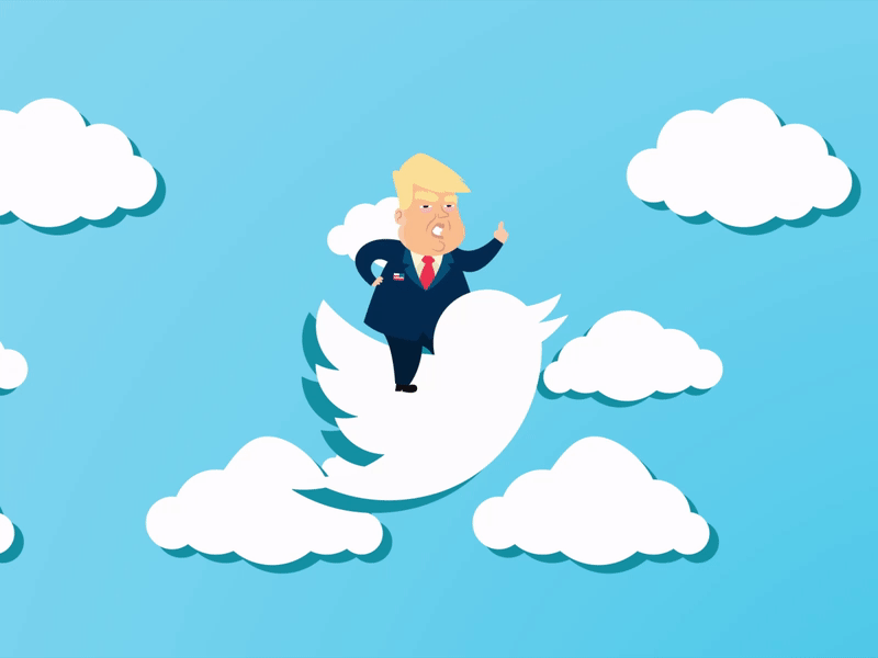 twitter day aftereffects illustration motion design trump twitter