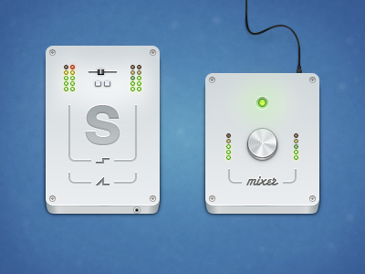 Sound Boxes apple boxes buttons icon knob lights mixer sound white