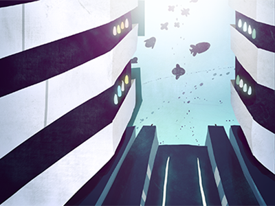 Brave New World 3 brave new world building future futuristic scifi blue black slick sky space skyscrapers city urban stress light sun epic
