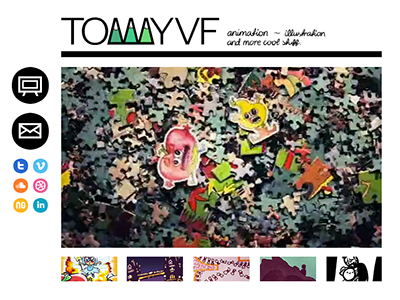 TommmyVF.com tommyvf wesite espresso portfolio web design html css icons animation tommy vad flaaten