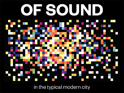 Book Project abstract book cover modern city pixels scifi sound type