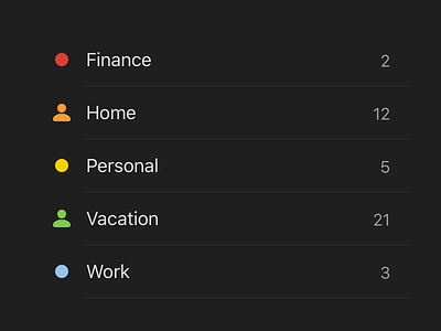 Todoist Dark Theme Colors app color feature live palette project real task task manager todo todoist ui