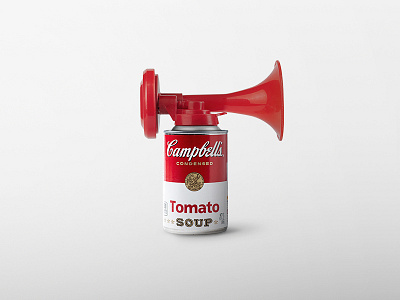 Andy Warhol, Campbell! 🥫 aftereffect art artist campbell cans creativity digital illustration instagram photoshop playground pop postproduction red sound soup stadium tomato trumpet white