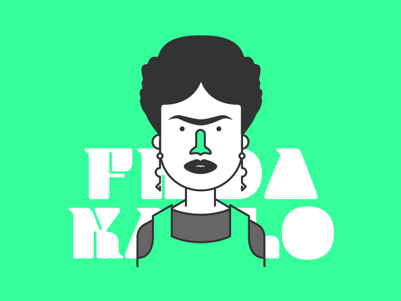 Frida Kahlo animation art colours design digital frida illustration ui ux website
