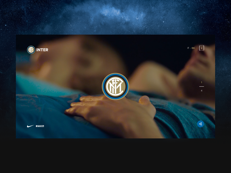 Inter - Stars Of San Siro ux ui website design bed stars night milan soccer inter