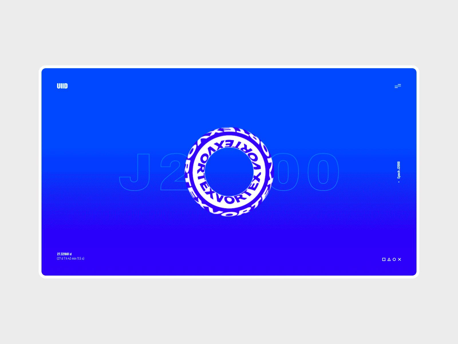 UIID_Vortex 3d abstract aftereffects animation blue circle design digital eye interaction minimal photoshop sketch trend typography ui ux vortex website white