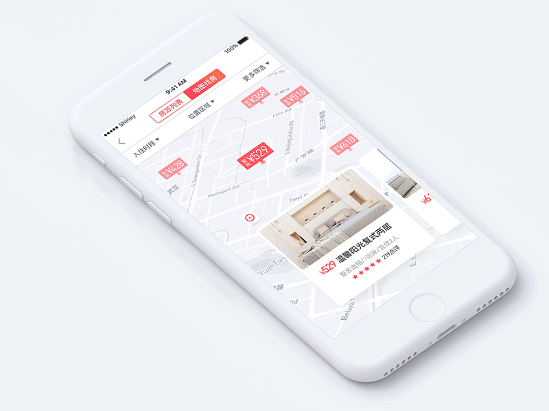Travel short rent APP 05-Map search