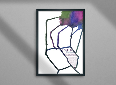 Spaces design ink poster