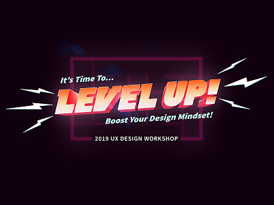 Level Up / UX Design Workshop branding logo typography
