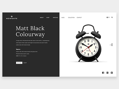 NewGate Product Page ReDesign black design flat minimal product simple typography ui ux web website white