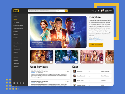 IMDb Header Redesign Concept Exploration