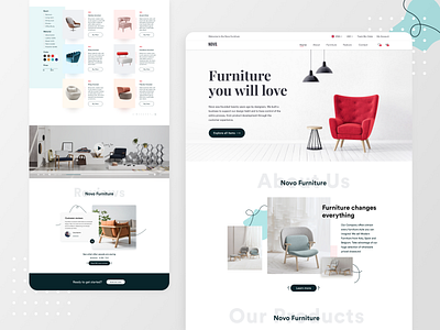 Novo. Furniture Website UI Design