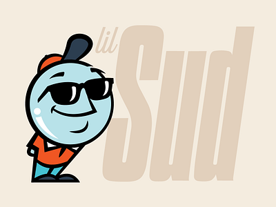 Lil Sud bubble cartoon character character design character illustration design glasses hat illustration illustrator logo mascot smug sud suds thick lines vector