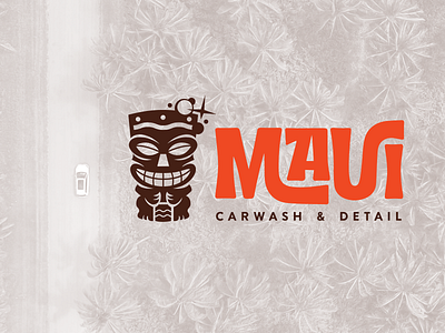 Maui Carwash & Detail Logo branding carwash design illustration illustrator tiki vector