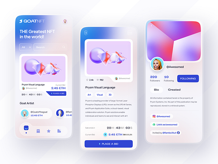 Goat NFT Marketplace App Design by Zaini Achmad® for Vektora on Dribbble