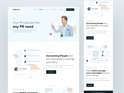 Public-Hub Landing Page UI KIT aboutus blog casestudy clean design help center homepage landingpage pricing product sign in sign up signup page theme ui ui kit ux web webdesign webpage