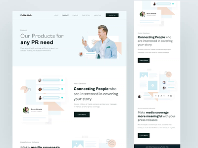 Public-Hub Landing Page UI KIT aboutus blog casestudy clean design help center homepage landingpage pricing product sign in sign up signup page theme ui ui kit ux web webdesign webpage